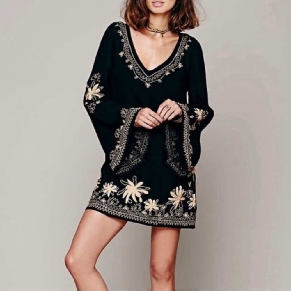 Free People Black Skyfall Dress
